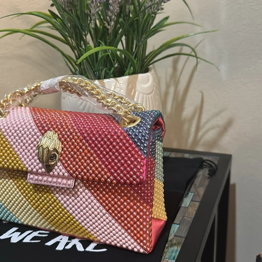 Kurt Geiger Mini Kensington Beaded Convertible Shoulder Bag - Picture 3 of 12